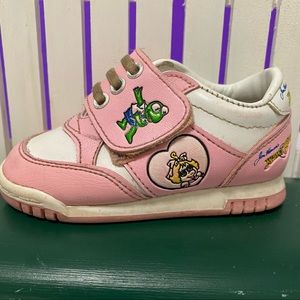 Vintage Muppet Babies Toddler Sneakers, Tennis Shoes, Kermit, Miss Piggy Size 4